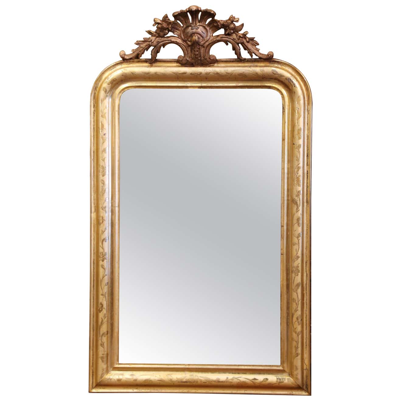 Antiques Charlottesville, VA— Louis Philippe Gilt Wood Mirror with