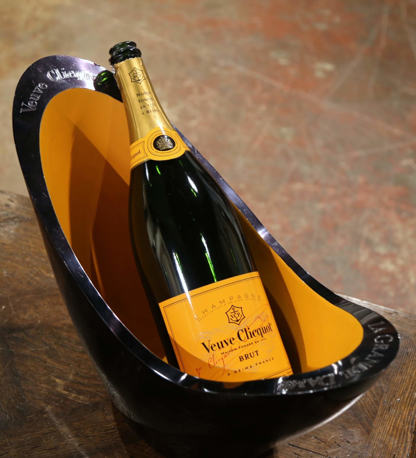 Vintage French Painted Steel French Double Champagne Clicquot\